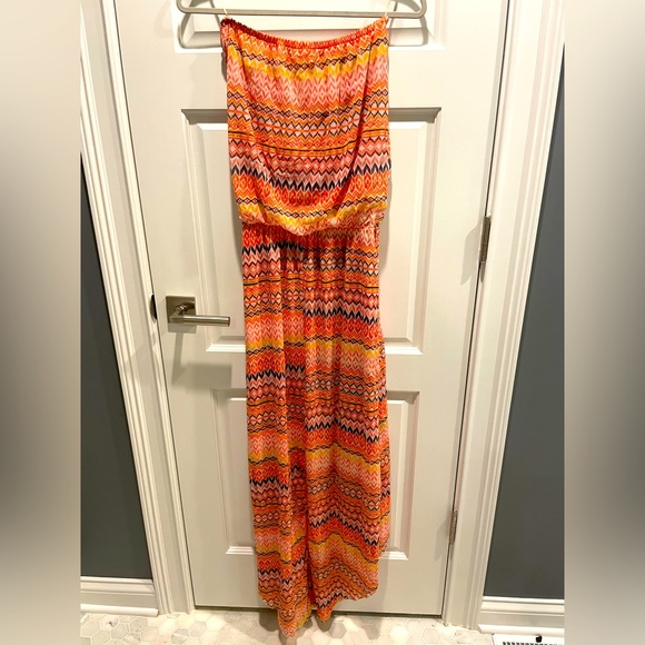 Sweet Pea Strapless Aztec Print Maxi Dress - Picture 2 of 4
